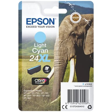 Epson blekkpatron Claria Photo HD 24XL Lys Cyan