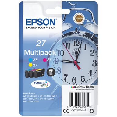 Epson blekkpatron DuraBrite Ultra 27 Cyan Magenta Gul