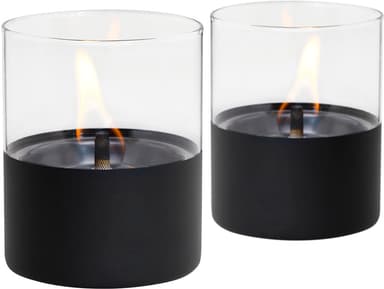 TenderFlame Lilly dekorativt lys 2-pakk (sort)