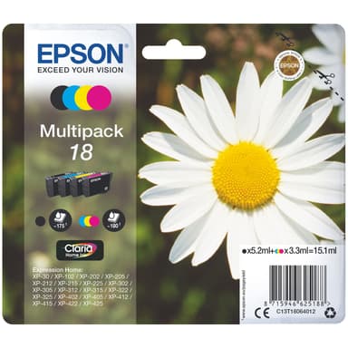 Epson blekkpatroner Claria Home 18 Cyan Magenta Gul Sort
