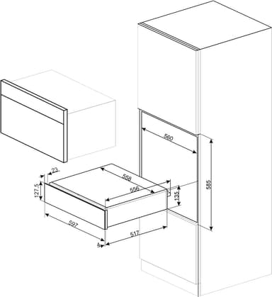 Smeg Classic varmeskuff CPR315X (stål)