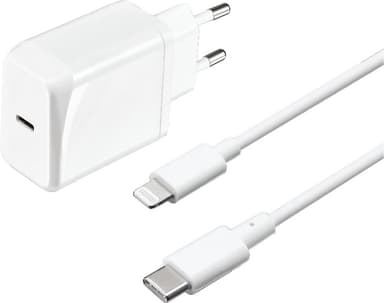 Sandstrøm USB C til Lighting 18 W hurtiglader 1 m Apple 18 watts USB C lader | Eplehuset