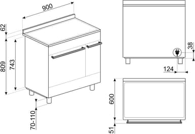 Smeg Classic komfyr C92IPBL9-1