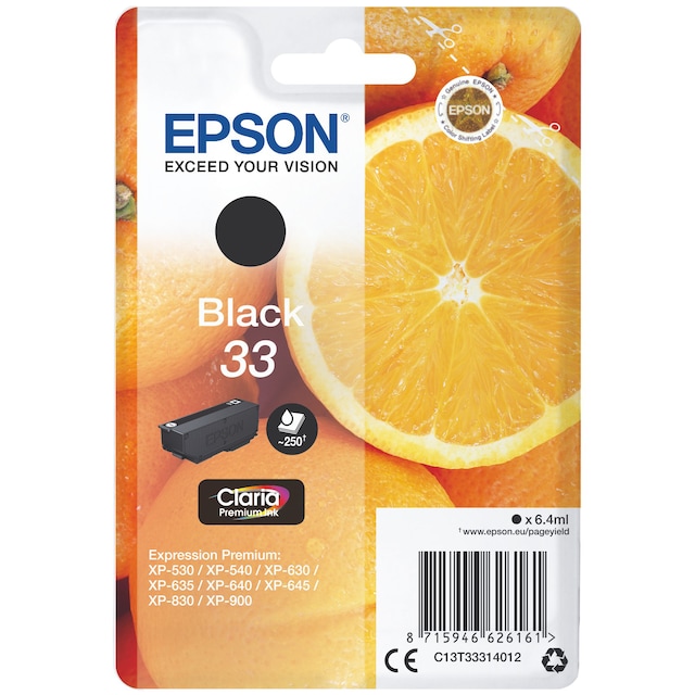 Epson blekkpatron Claria Premium 33 Sort