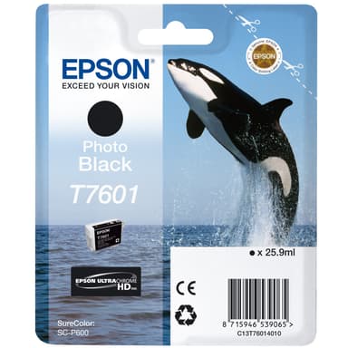 Epson blekkpatron UltraChrome HD T7601 Photo Black