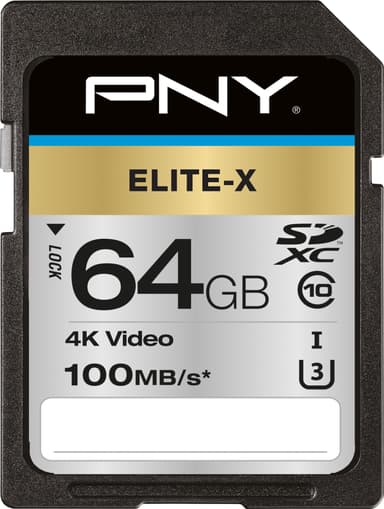 PNY Elite-X SDXC-minnekort 64 GB