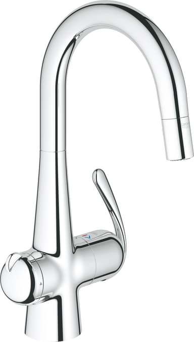 Grohe Zedra med uttrekksdusj og kran for oppvaskmaskin