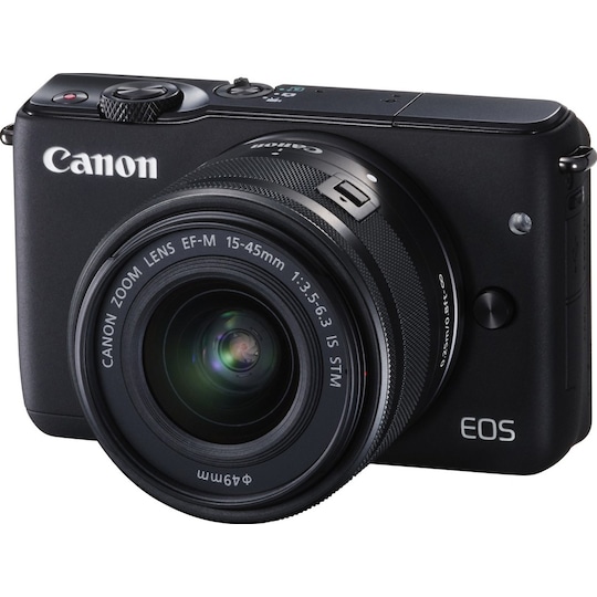 Canon EOS M10 SLT kamera + 15-45 mm objektiv (sort)
