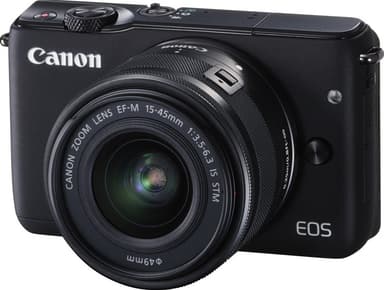 Canon EOS M10 SLT kamera + 15-45 mm objektiv (sort)