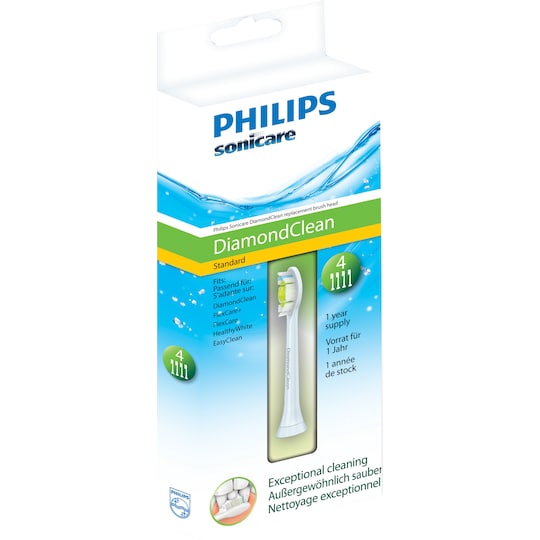 Philips DiamondClean soniske tannbørstehoder (4pk)