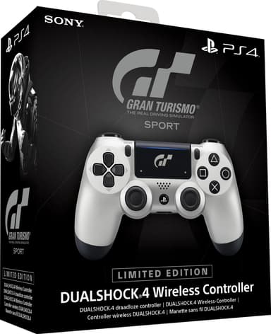 PS4 DualShock 4 kontroll: Gran Turismo Sport (sølv)