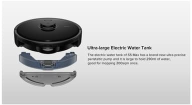 Roborock S5 Max robotstøvsuger (sort)