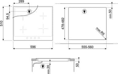 Smeg Colonial 60 cm induksjonstopp SI764POM (krem)