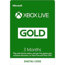 Xbox LIVE Prepaid 3 Month Gold Membership (download)