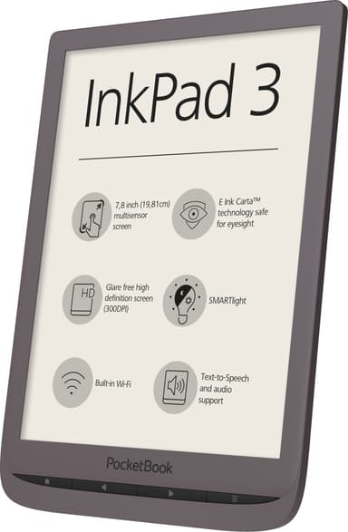 PocketBook InkPad 3 lesebrett (mørkebrun)