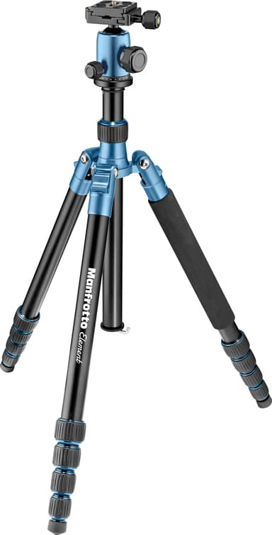 Manfrotto Element Traveller stort tripod-stativ m. kulehode (blå)