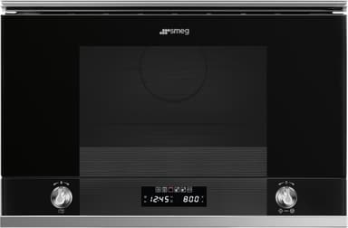 Smeg Linea integrert mikrobølgeovn MP122N1 (sort)