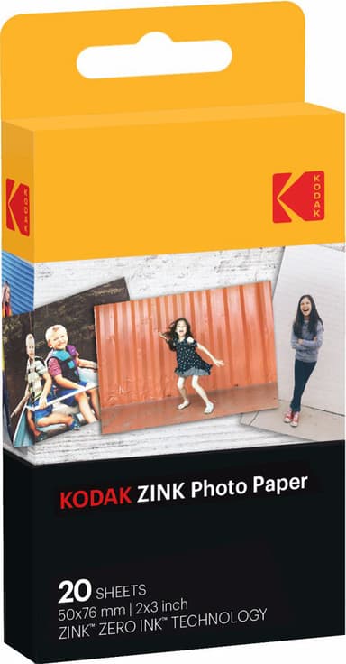 Kodak ZINK hurtigfremkallende fotopapir (20-pakning)