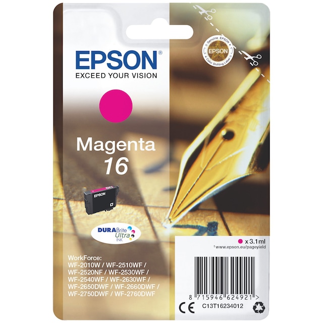 Epson blekkpatron DuraBrite Ultra 16 Magenta
