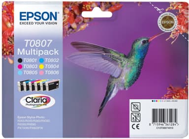Epson blekkpatroner Claria T0807 Multipack