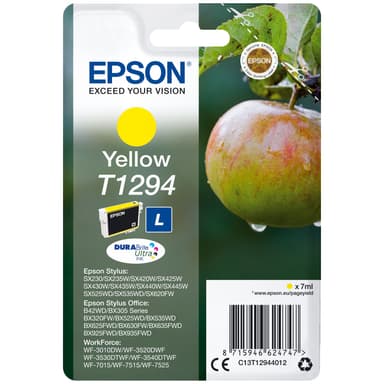 Epson blekkpatron DuraBrite Ultra T129L Gul