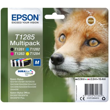 Epson blekkpatron DuraBrite Ultra T128 Cyan Magenta Gul Sort