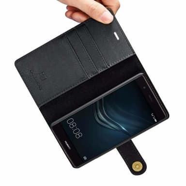 DG-Ming Lommebok 2i1 Huawei P9 (EVA-L09)  - brun