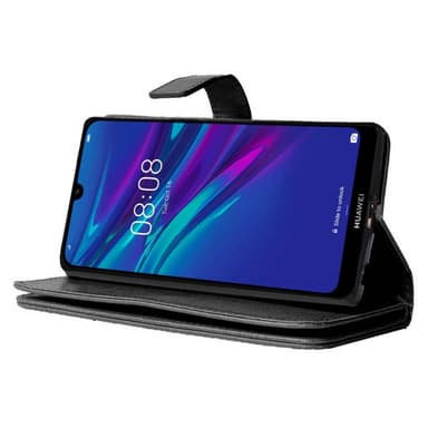 Dobbeltflip Flexi 9-kort Huawei Y6 2019 (MRD-LX1)  - Svart