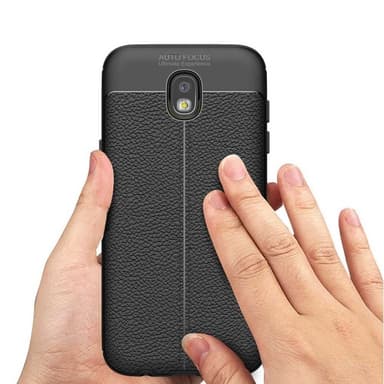 Lærmønstret silikondeksel Samsung Galaxy J3 2017 (SM-J330F)  - RØD