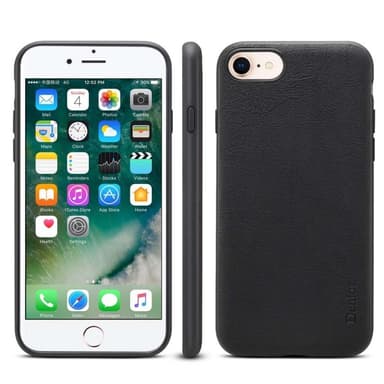 Denior ekte lærsdeksel Apple iPhone 7/8 (4.7")  - RØD