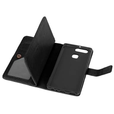 Dobbeltflip Flexi 9-kort Huawei P9 (EVA-L09)  - Svart