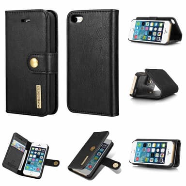 DG-Ming Lommebok 2i1 Apple iPhone 5, 5S, 5SE  - Svart
