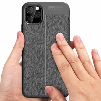 Lærmønstret silikondeksel Apple iPhone 11 Pro Max (6.5")  - Blå