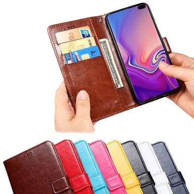 Lommebok 3-kort Samsung Galaxy S10 Plus (SM-G975F)  - brun
