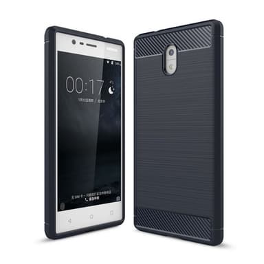 Børstet silikondeksel Nokia 3 (TA-1032)  - Blå