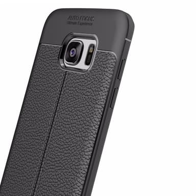 Lærmønstret silikondeksel Samsung Galaxy S7 Edge (SM-G935F)  - RØD
