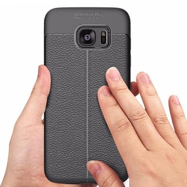 Lærmønstret silikondeksel Samsung Galaxy S7 Edge (SM-G935F)  - RØD