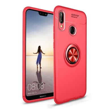 Slim Ringdeksel Huawei P20 Lite (ANE-LX1)  - Svart, rød