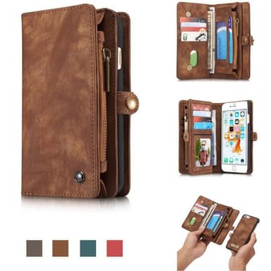 Multi lommebok 11-kort Apple iPhone 6 / 6S  - RØD