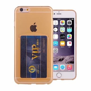 Silikondeksel med kort Apple iPhone 5, 5S, 5SE  - Gul