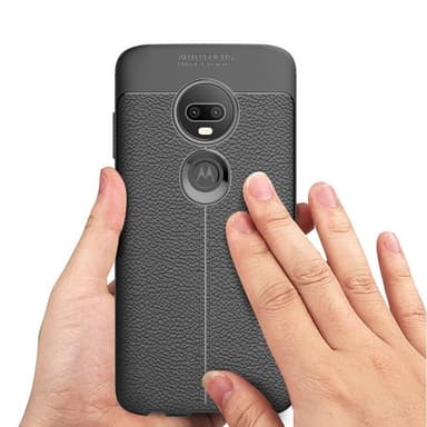 Lærmønstret silikondeksel Motorola Moto G7 (XT1962)  - Grå