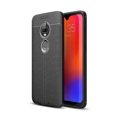 Lærmønstret silikondeksel Motorola Moto G7 (XT1962)  - Grå