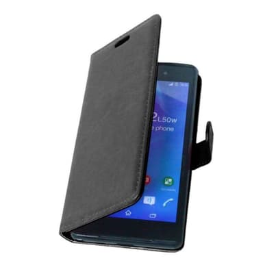 Lommebokdeksel 2-kort Sony Xperia Z1 (c6903)  - Svart