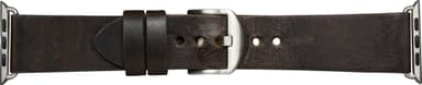 dbramante1928 Bornholm Apple Watch 42-45 mm skinnreim (mørkebrun/sølv)