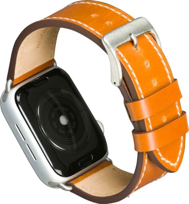 dbramante1928 Copenhagen Apple Watch 42-45 mm skinnreim (brun/sølv)