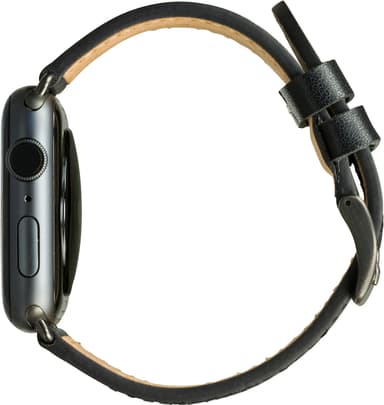 dbramante1928 CPH Apple Watch 42-45 mm skinnreim (sort/stellargrå)