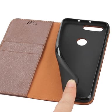 Lommebokdeksel 2-kort Huawei Honor V8  - Hvit