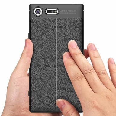 Lærmønstret silikondeksel Sony Xperia XZ Premium (G8141)  - Blå