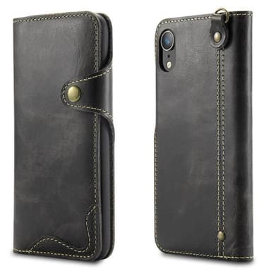 Lommebokdeksel 3-kort ekte lær Apple iPhone XR (6.1")  - oxblood