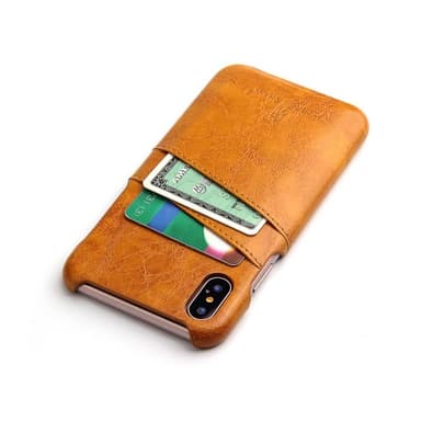 Retrodeksel med kort Apple iPhone X / Xs  - brun
